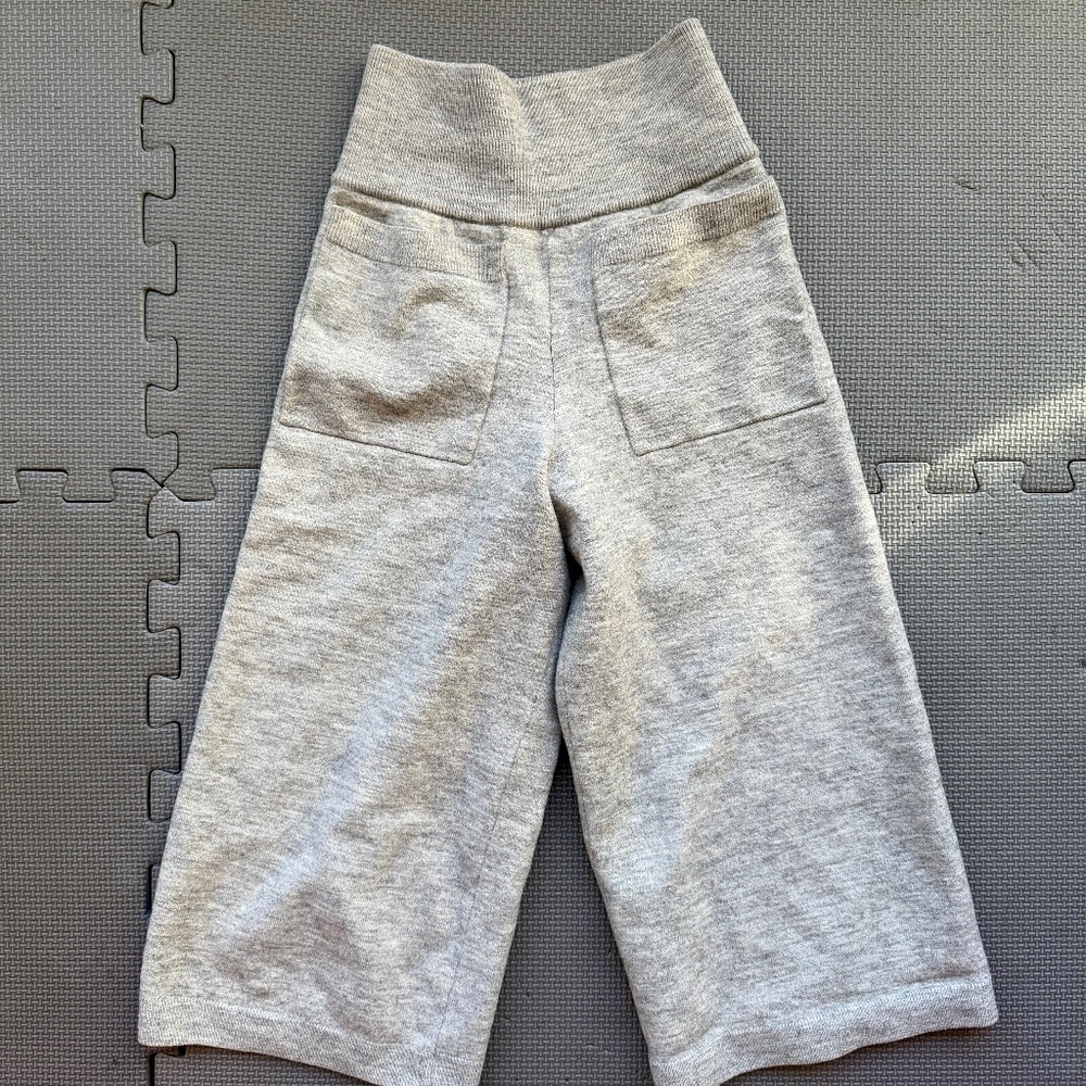 Wilfred Heather Grey Knit Wide-Leg Pants